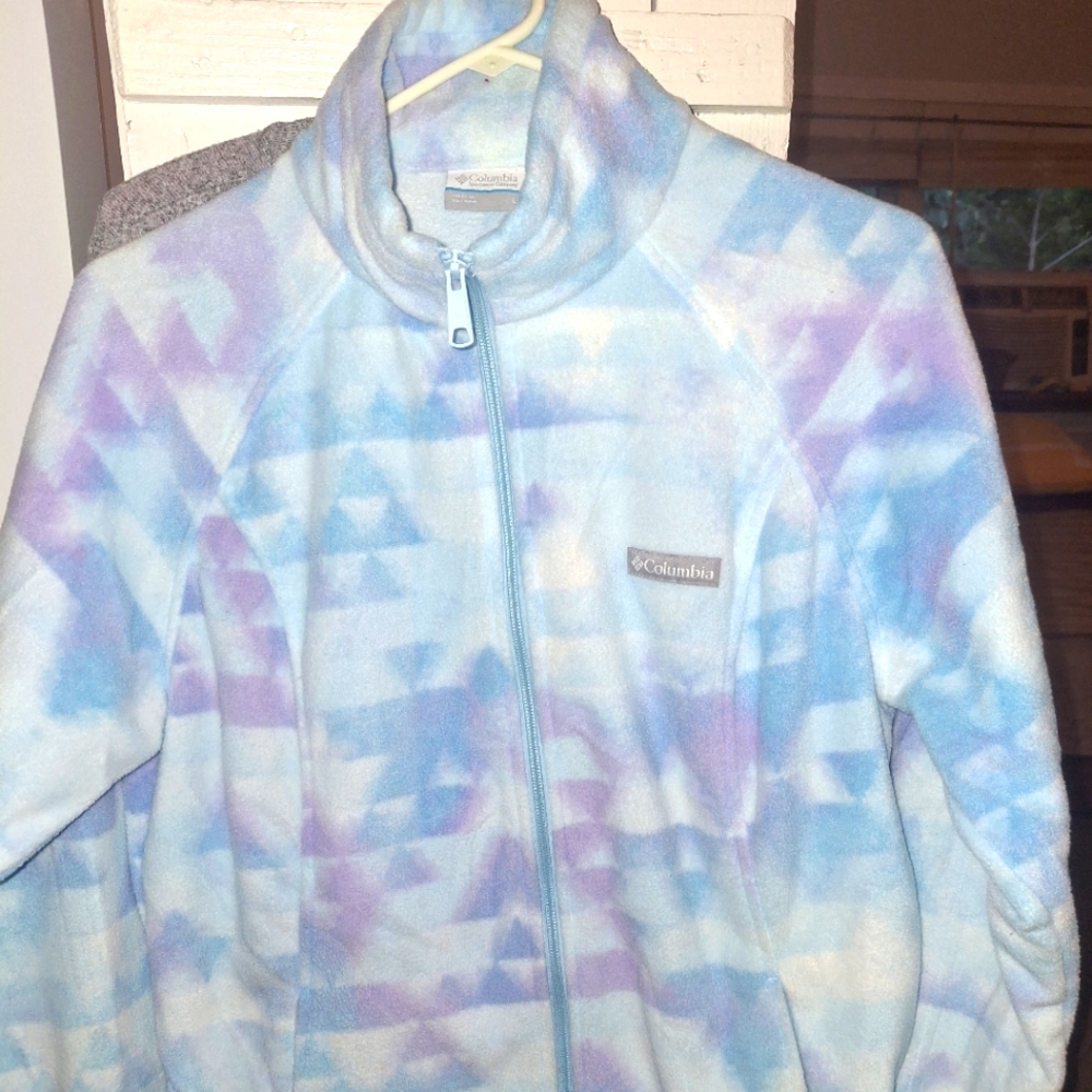 Columbia Kids' Light Blue and Lavender Patterned Jacket